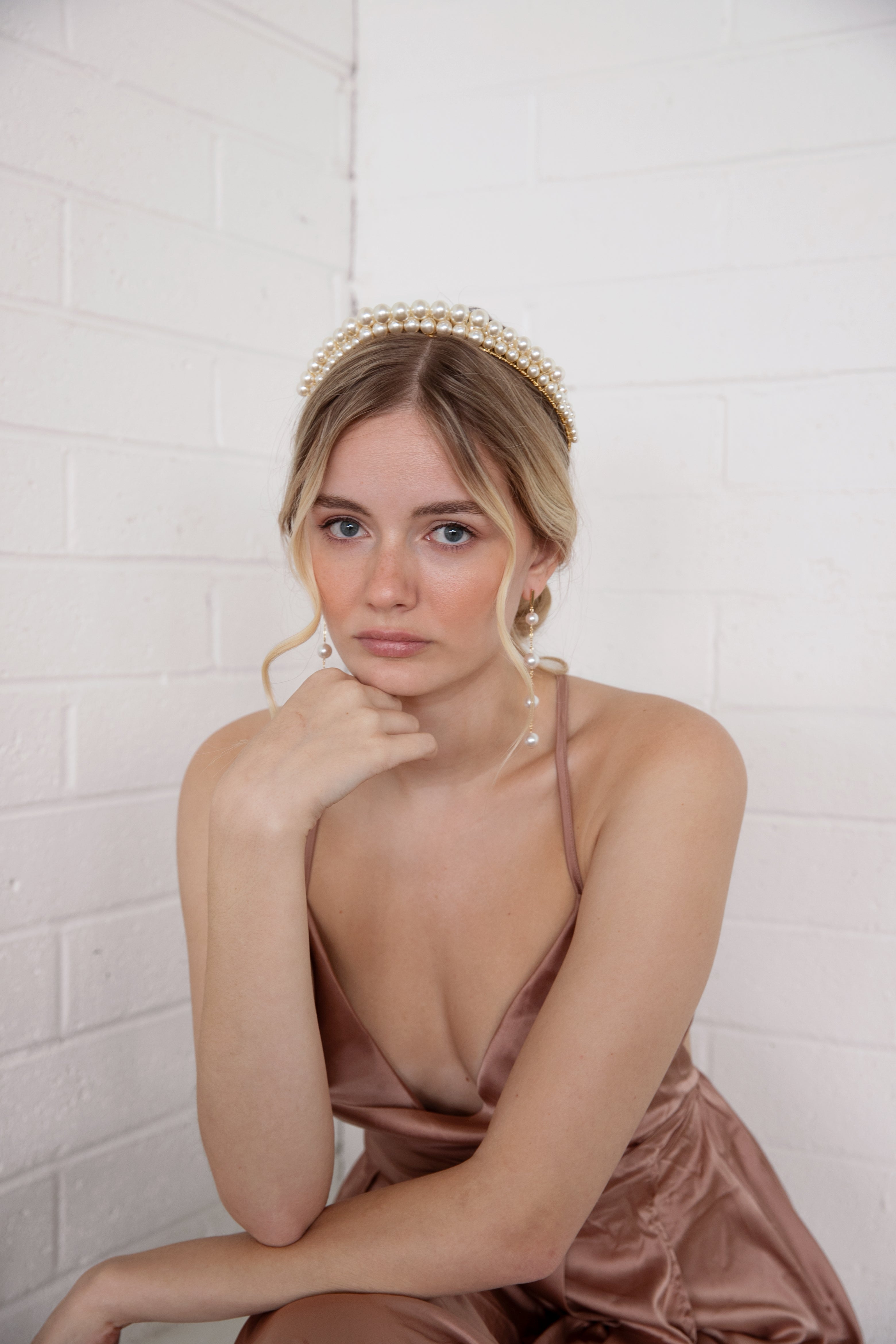 Vivian - Large Pearl Tiara, Headband, Crown