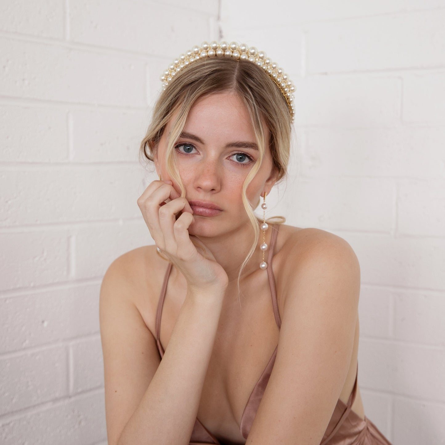 Vivian - Large Pearl Tiara, Headband, Crown