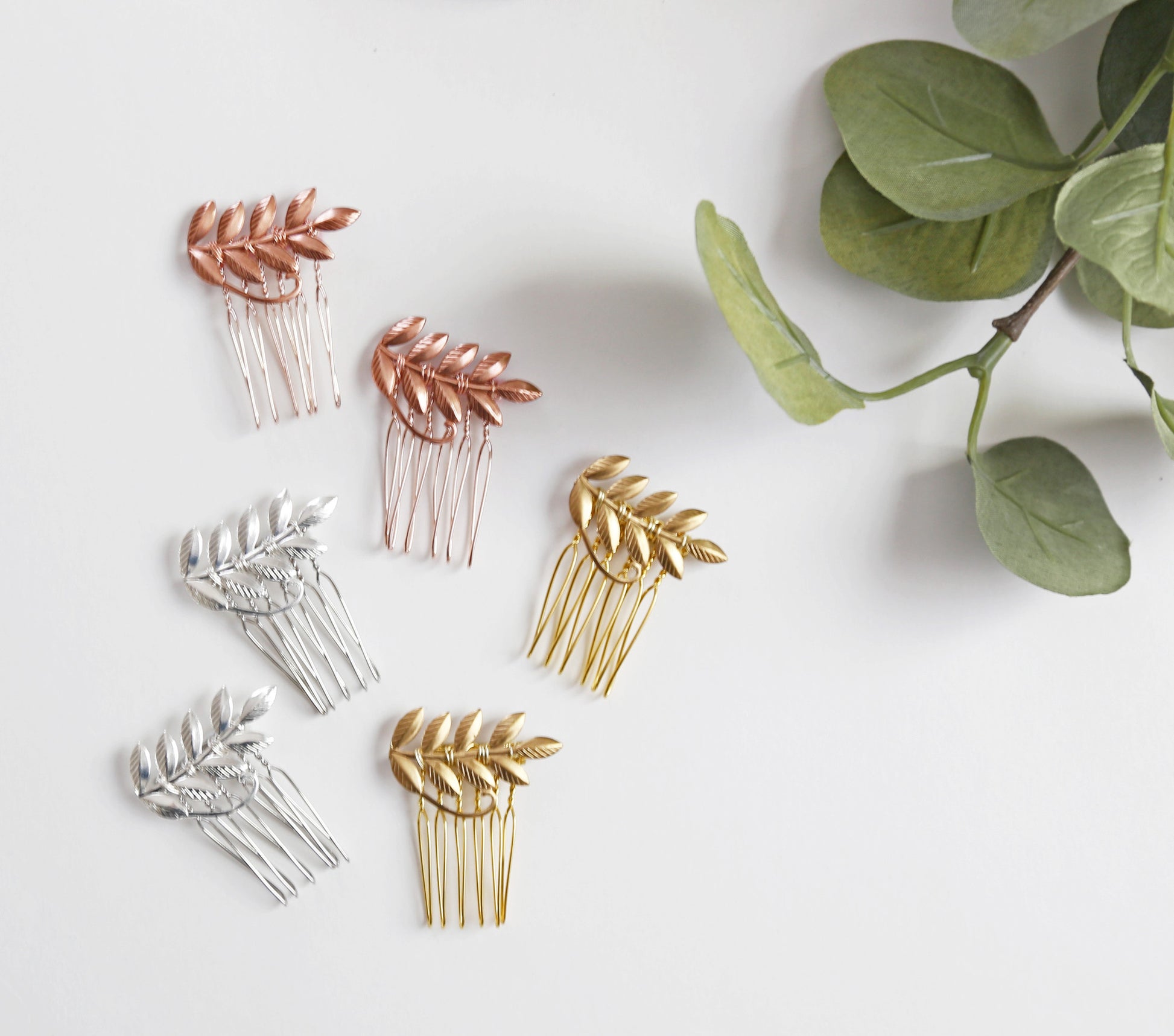 laurel leaf bridal combs