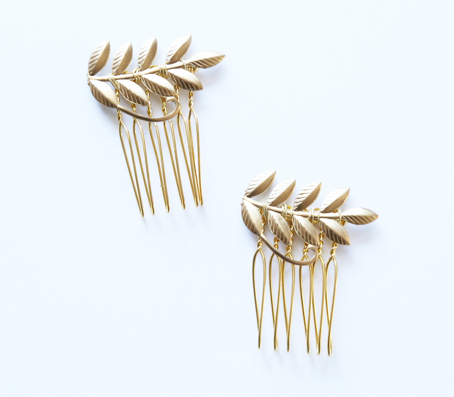 laurel leaf wedding comb
