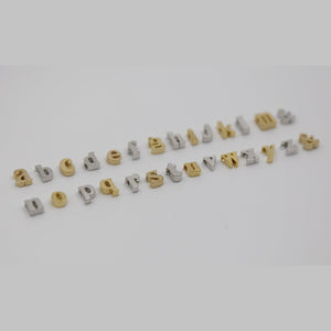 Monogrammed Typewriter Initial Necklace - Sterling Silver / One Letter