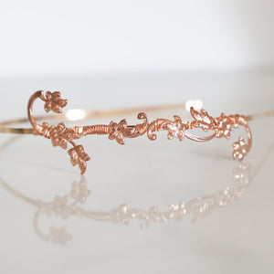 rose gold flower headband