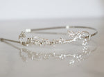 silver bridal headband crown 