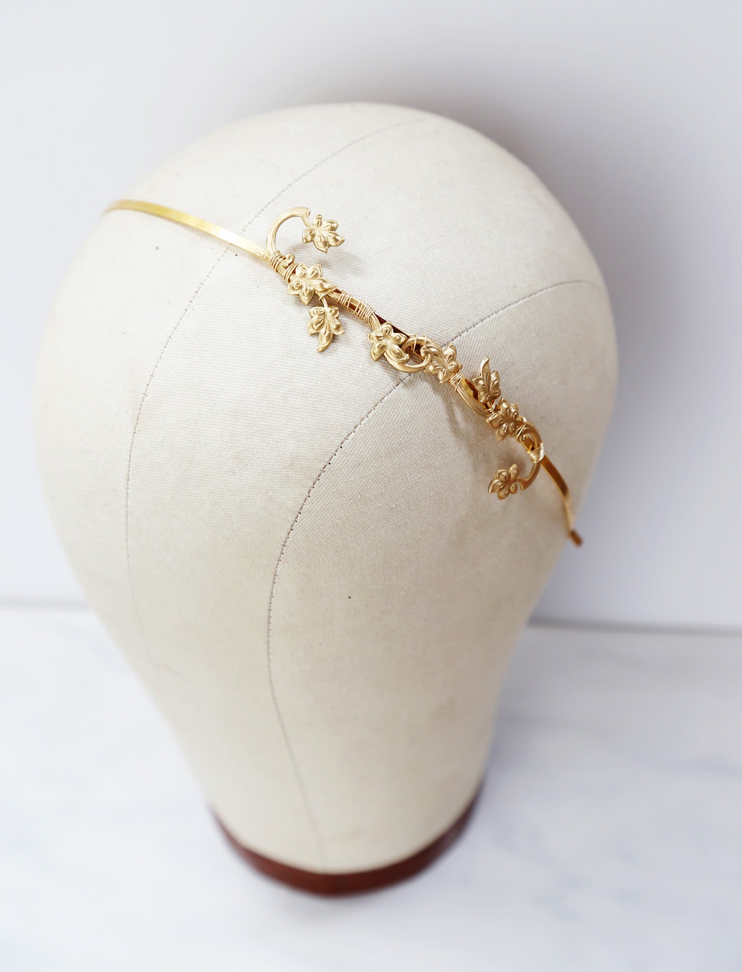 gold bridal headband