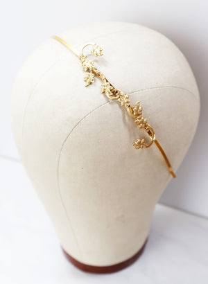 gold flower headband