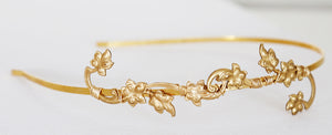 gold flower headband