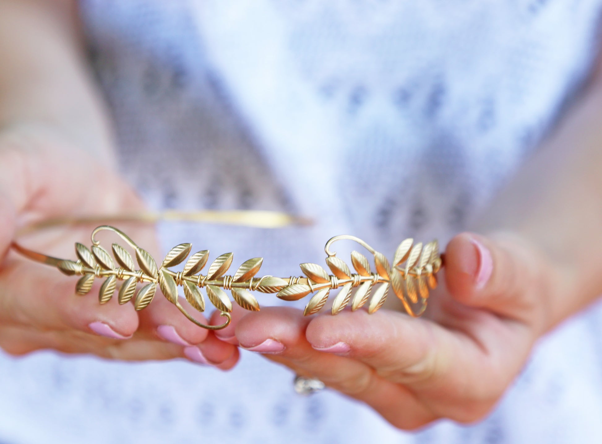 gold headband