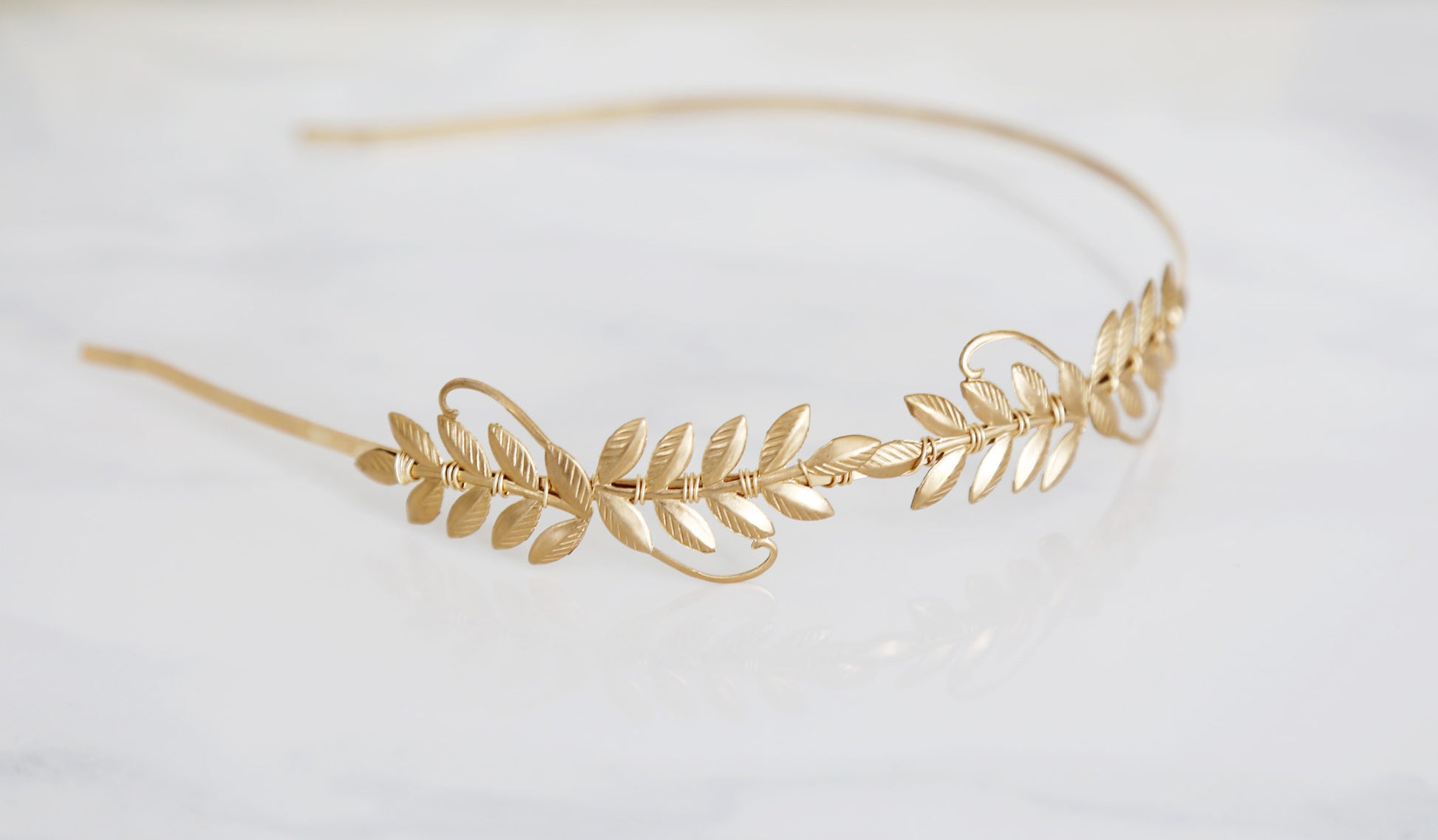 gold wedding headband