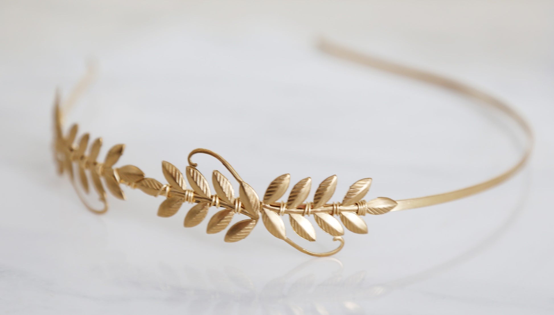 gold bridal headband