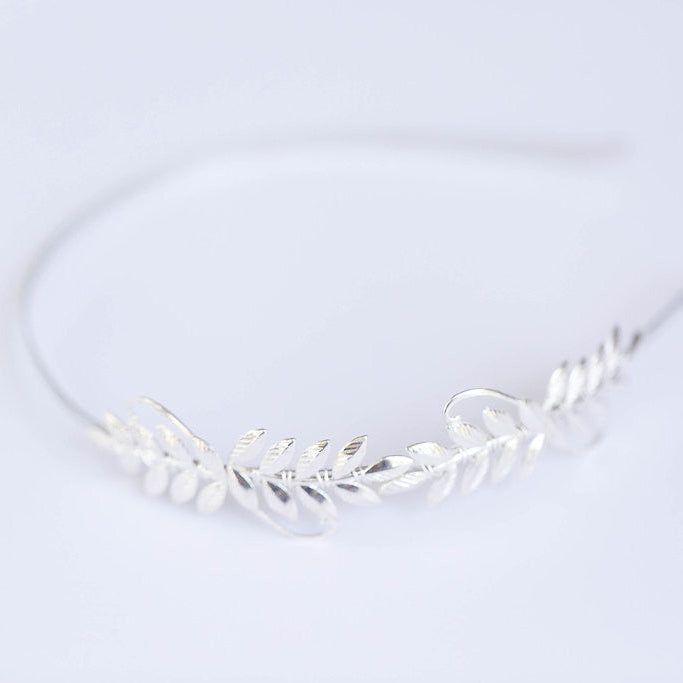 laurel leaf silver headband