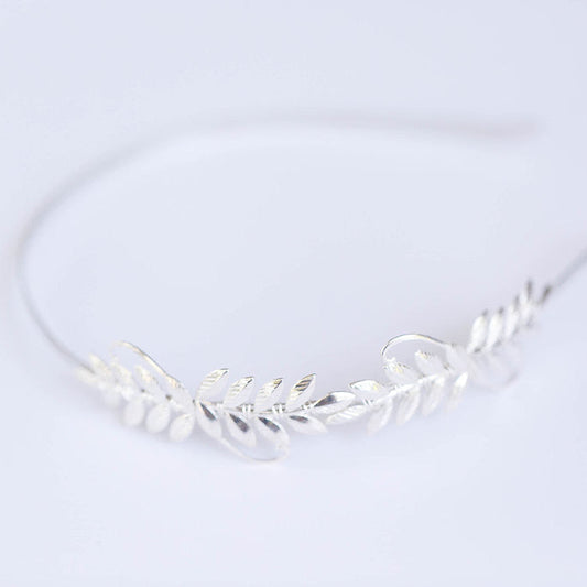 laurel leaf silver headband