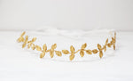 gold wedding leaf crown