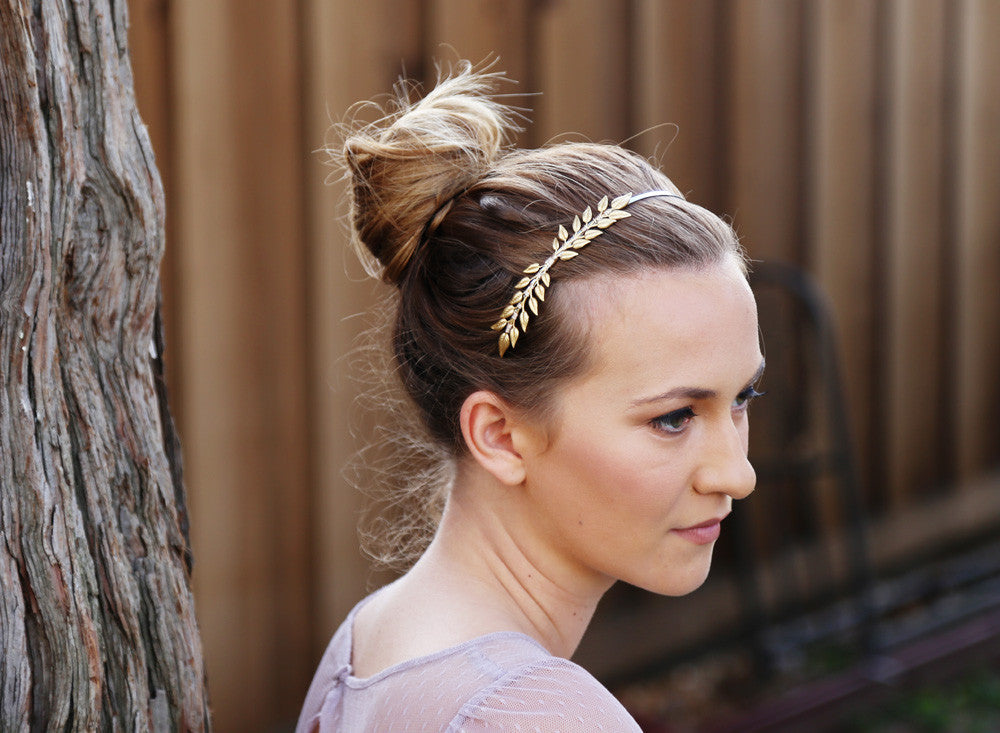 gold leaf headband