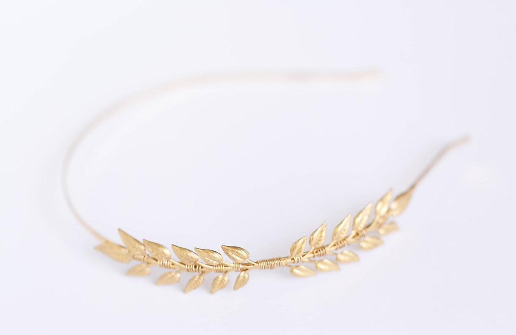 gold leaf headband