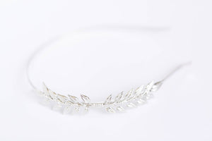 silver leaf headband