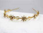 Tiny Floral Vine Gold Headband, Crown,  Hairpiece, Wedding Accessory, Bridal, Gold Wedding Head Piece, Hair Accessories, Headband