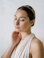 Tiny Floral Vine Gold Headband, Crown,  Hairpiece, Wedding Accessory, Bridal, Gold Wedding Head Piece, Hair Accessories, Headband