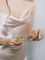 Tiny Floral Vine Gold Headband, Crown,  Hairpiece, Wedding Accessory, Bridal, Gold Wedding Head Piece, Hair Accessories, Headband