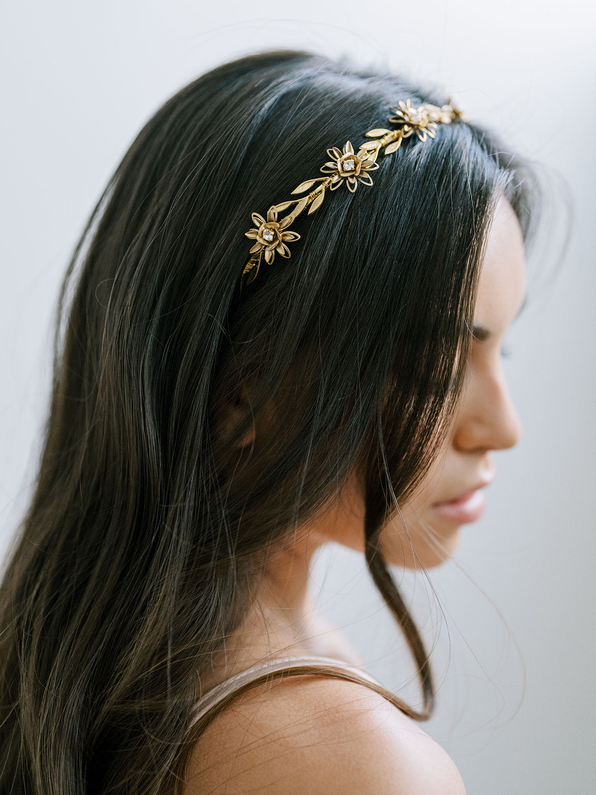Tiny Floral Vine Gold Headband, Crown,  Hairpiece, Wedding Accessory, Bridal, Gold Wedding Head Piece, Hair Accessories, Headband