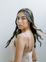 Tiny Floral Vine Gold Headband, Crown,  Hairpiece, Wedding Accessory, Bridal, Gold Wedding Head Piece, Hair Accessories, Headband