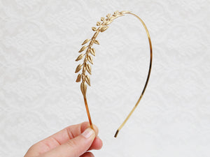 gold bridal headband