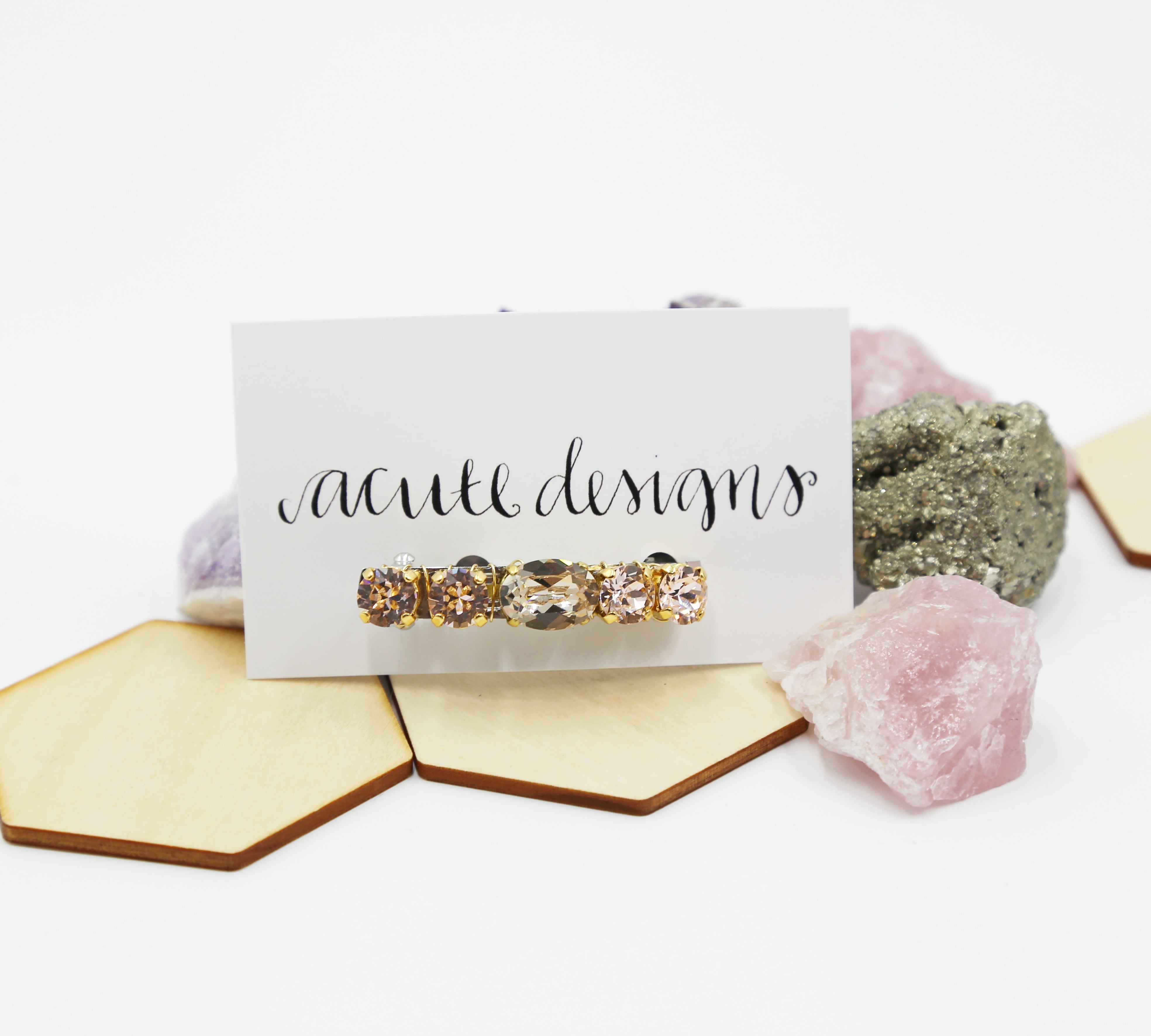 Medium Swarovski Hair Barrettes
