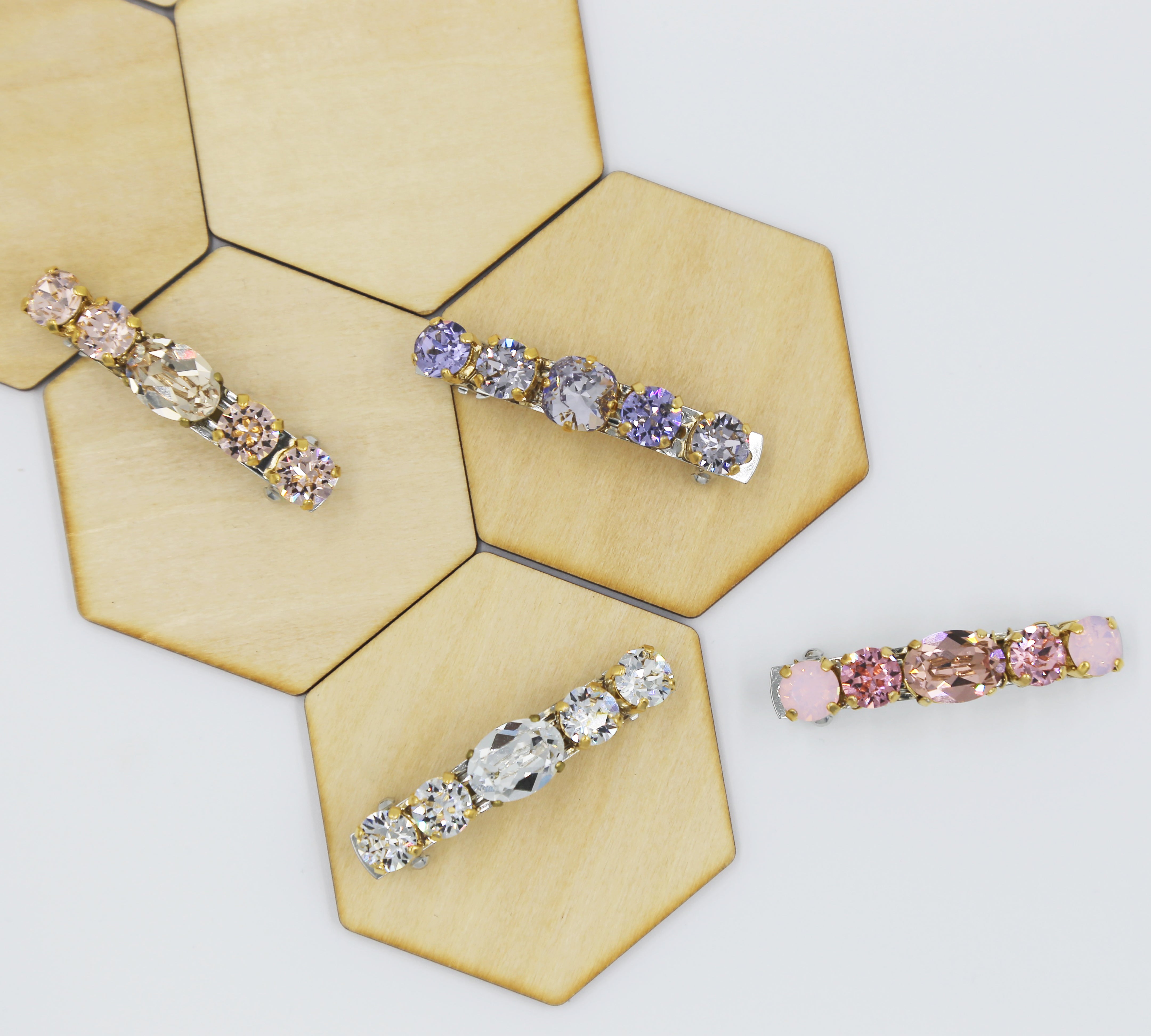 Medium Swarovski Hair Barrettes