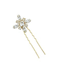 Sparkling Floral Swarovski Hairpins - Set of Four