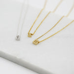 Monogrammed Typewriter Initial Necklace - Sterling Silver / One Letter