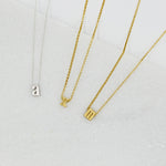 Monogrammed Typewriter Initial Necklace - Sterling Silver / One Letter