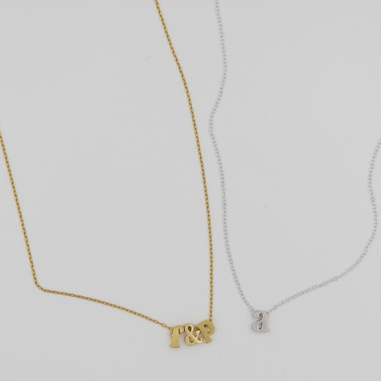 Monogrammed Typewriter Initial Necklace - Sterling Silver / One Letter