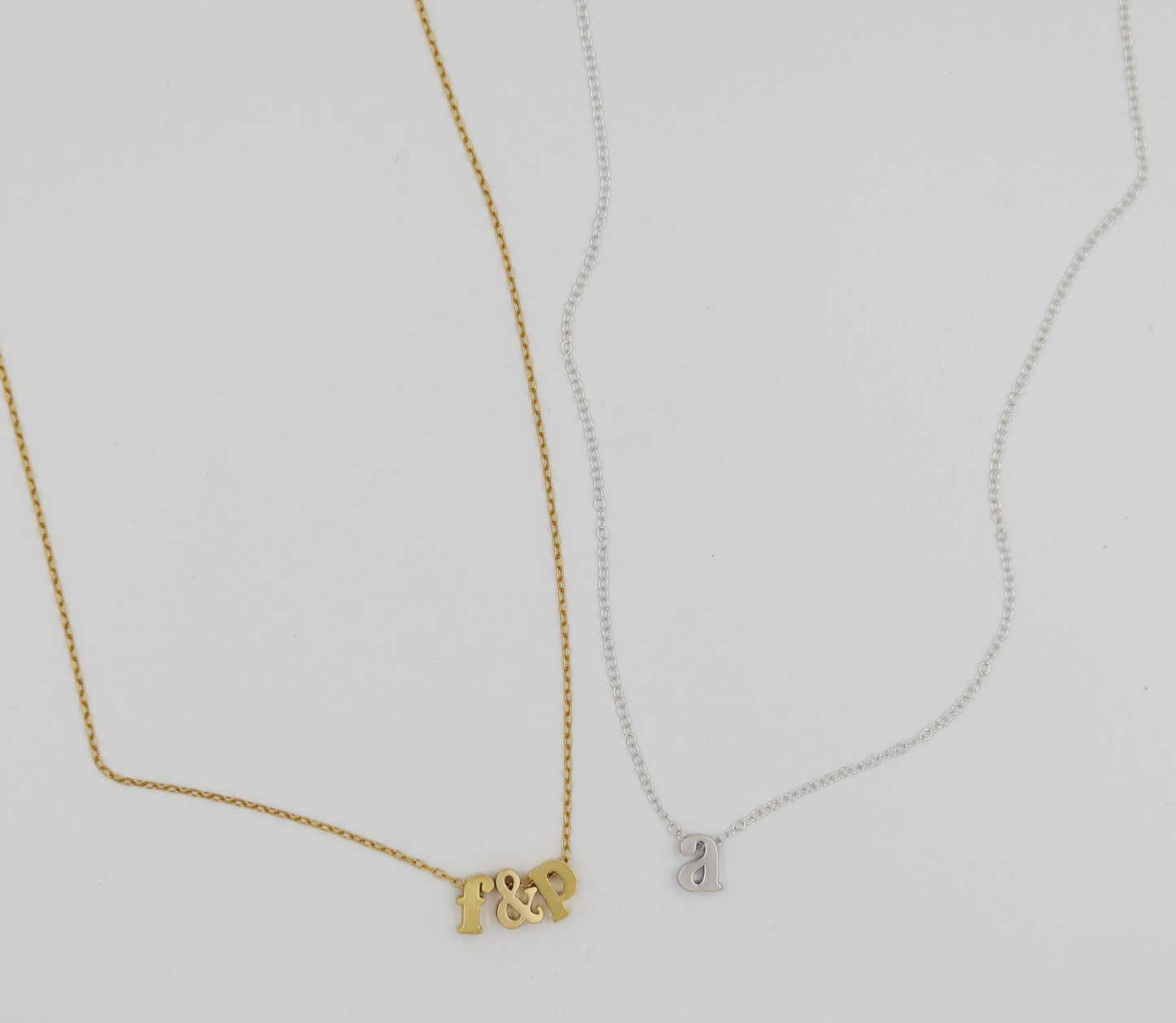 Double Letter - Monogrammed Necklace - Gold Fill or Sterling Silver