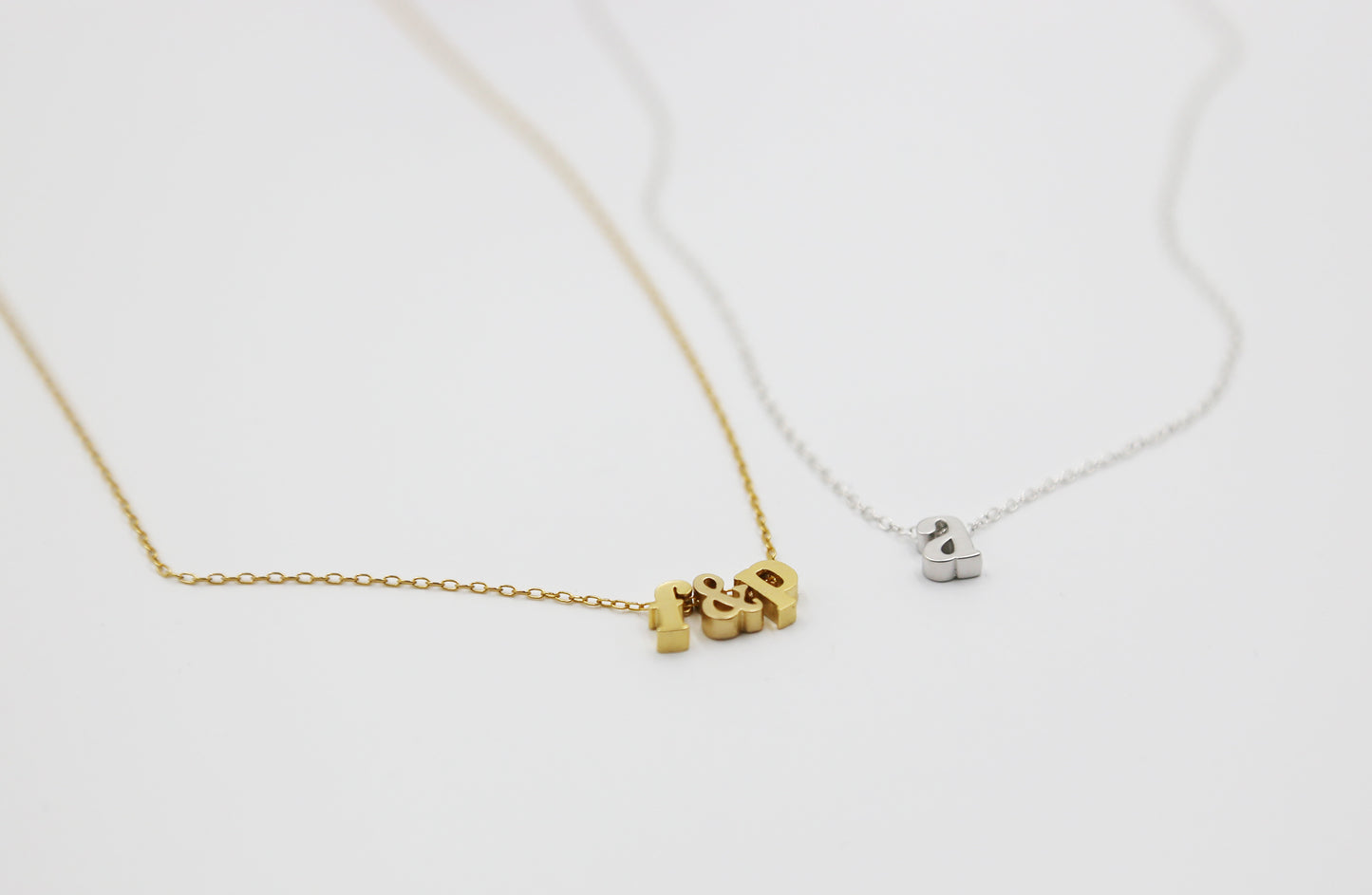 Double Letter - Monogrammed Necklace - Gold Fill or Sterling Silver