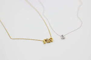 Double Letter - Monogrammed Necklace - Gold Fill or Sterling Silver