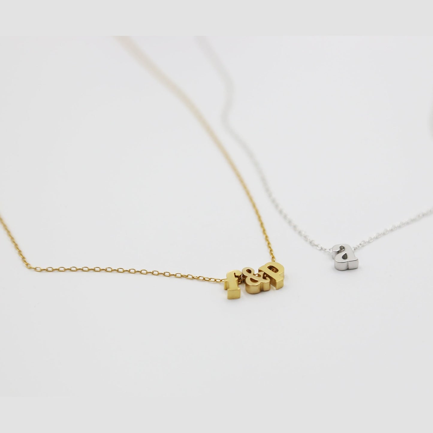 Monogrammed Typewriter Initial Necklace - Sterling Silver / One Letter