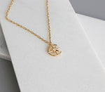 Crescent Moon Necklace, Gold Necklace, Dainty Gold Jewelry, Celestial, Gold Chain, Luminous Collection