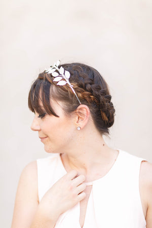 silver bridal headband