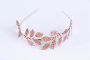 rose gold bridal headband