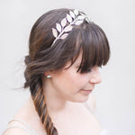 silver bridal headband