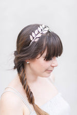 silver bridal headband