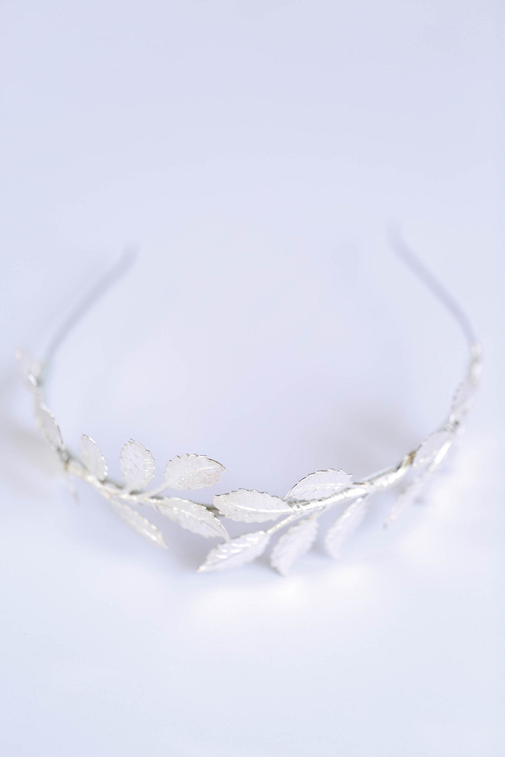 silver bridal headband crown 