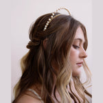 Viola - Fresh Water Pearl and Sparkle Crown, headband, Tiara