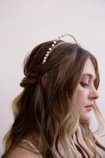 Viola - Fresh Water Pearl and Sparkle Crown, headband, Tiara