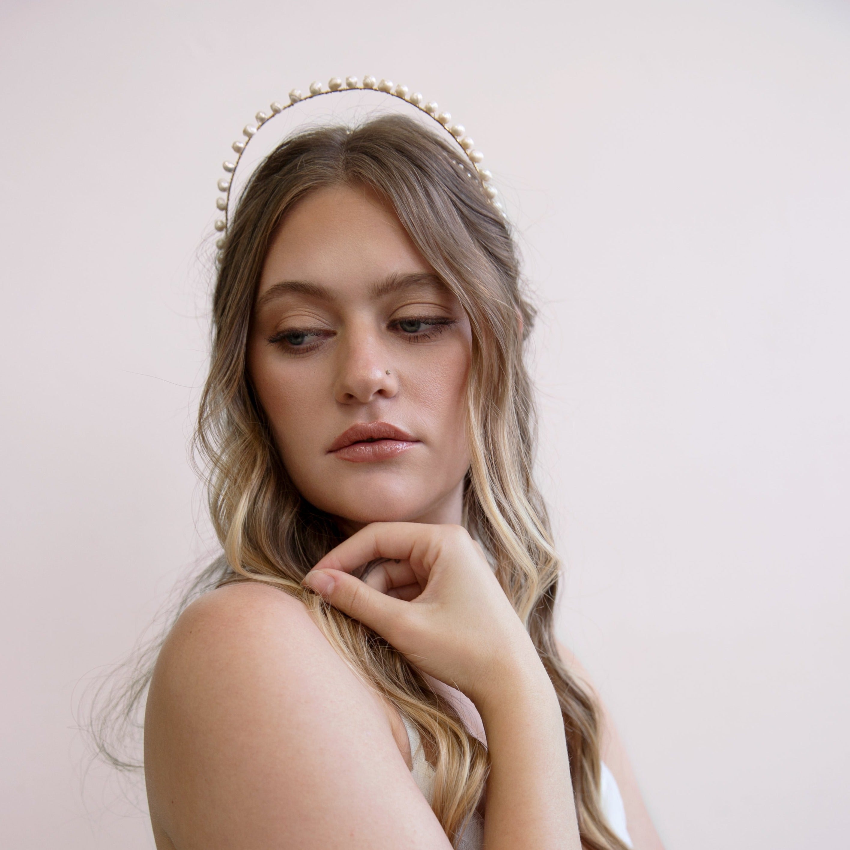 Viola - Fresh Water Pearl and Sparkle Crown, headband, Tiara – Acute Designs