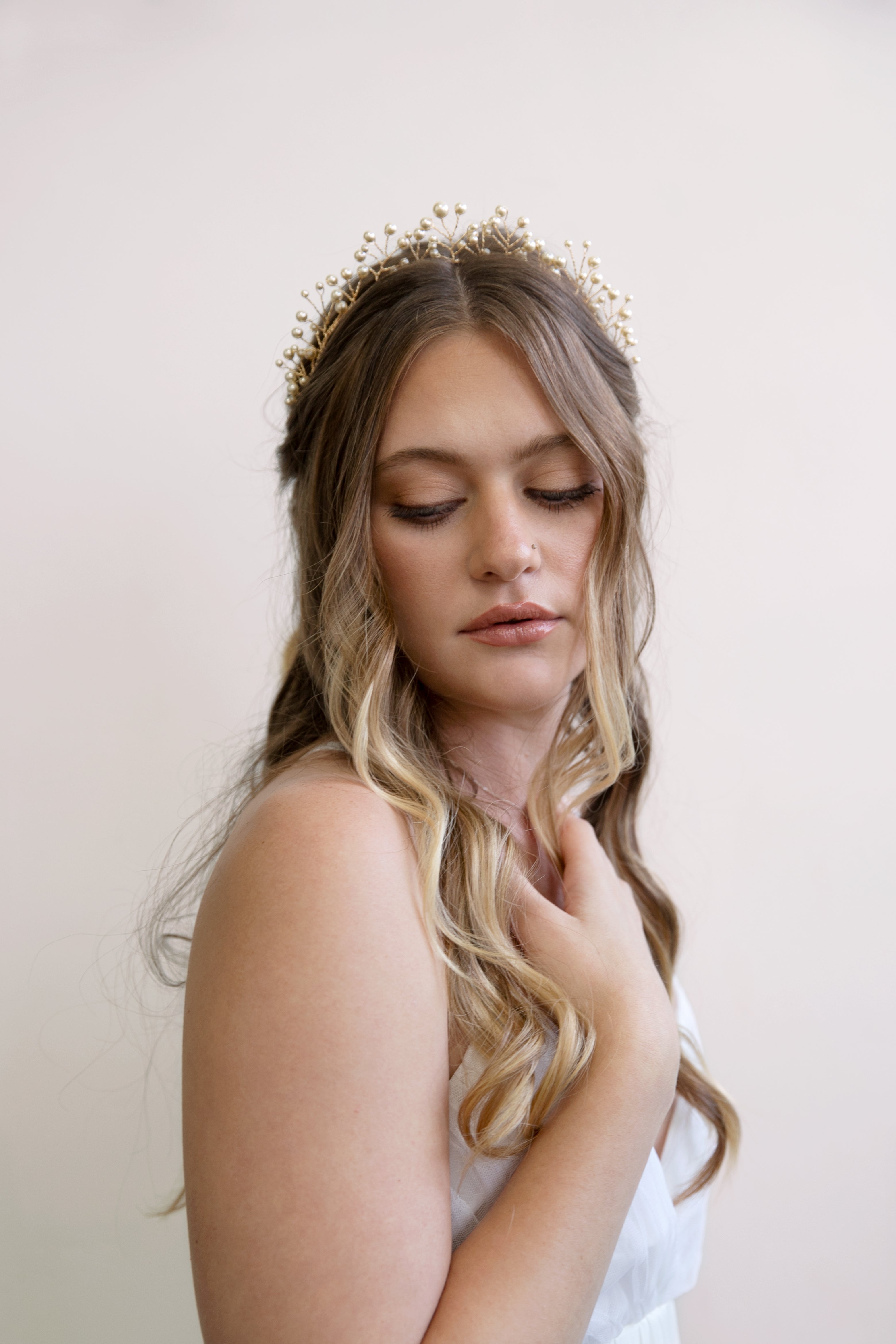 Madeline - Pearl Branch Crown, headband, Tiara