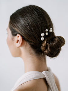 Versatile U-shape Hair Stick With White Pearl Decor Headdress