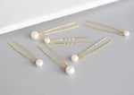 Simple Pearl Hair Sticks, Hairpins, Swarovski, Hairpiece, Wedding Accessory, Bridal, Hair Clip, Hair Accessories, Bridal Head Piece, Gold Comb