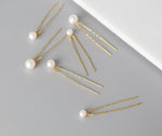 Simple Pearl Hair Sticks, Hairpins, Swarovski, Hairpiece, Wedding Accessory, Bridal, Hair Clip, Hair Accessories, Bridal Head Piece, Gold Comb