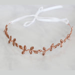 rose gold leaf crown