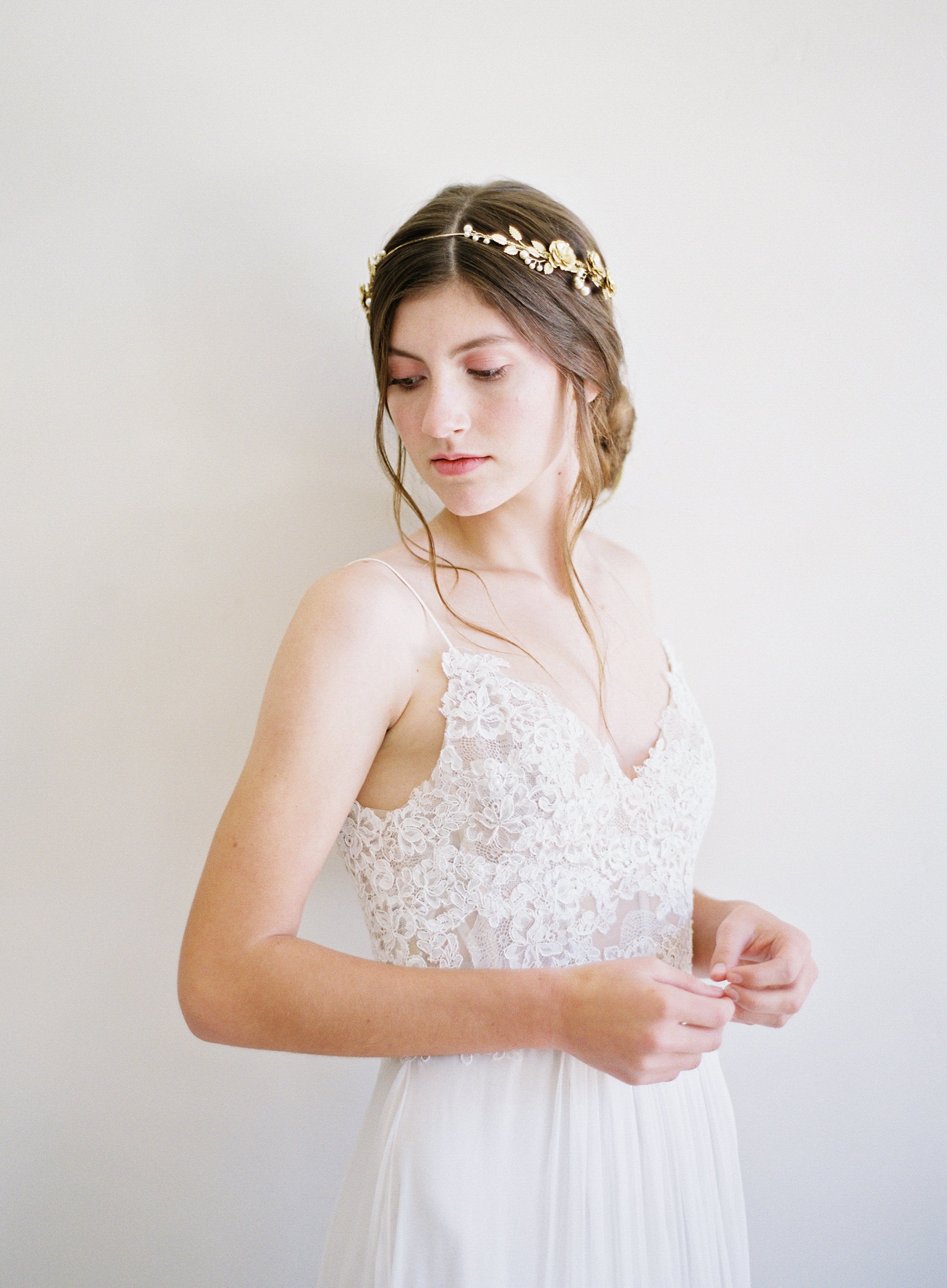bridal crown gold